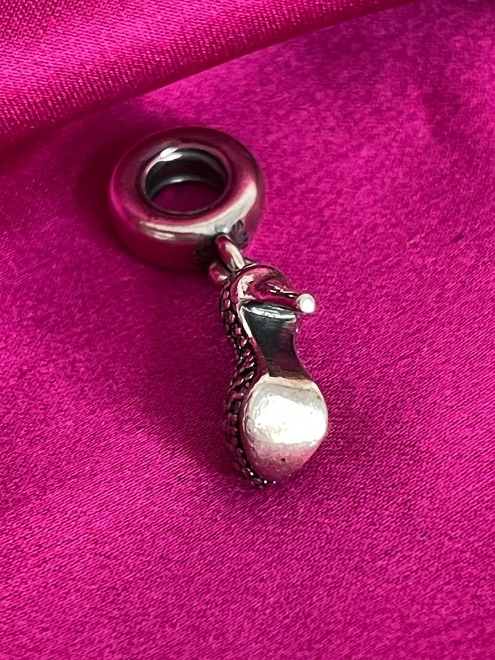 Authentic Pandora Pavé Stiletto Shoe Charm Sterling Silver - Retired Style - Picture 4 of 7